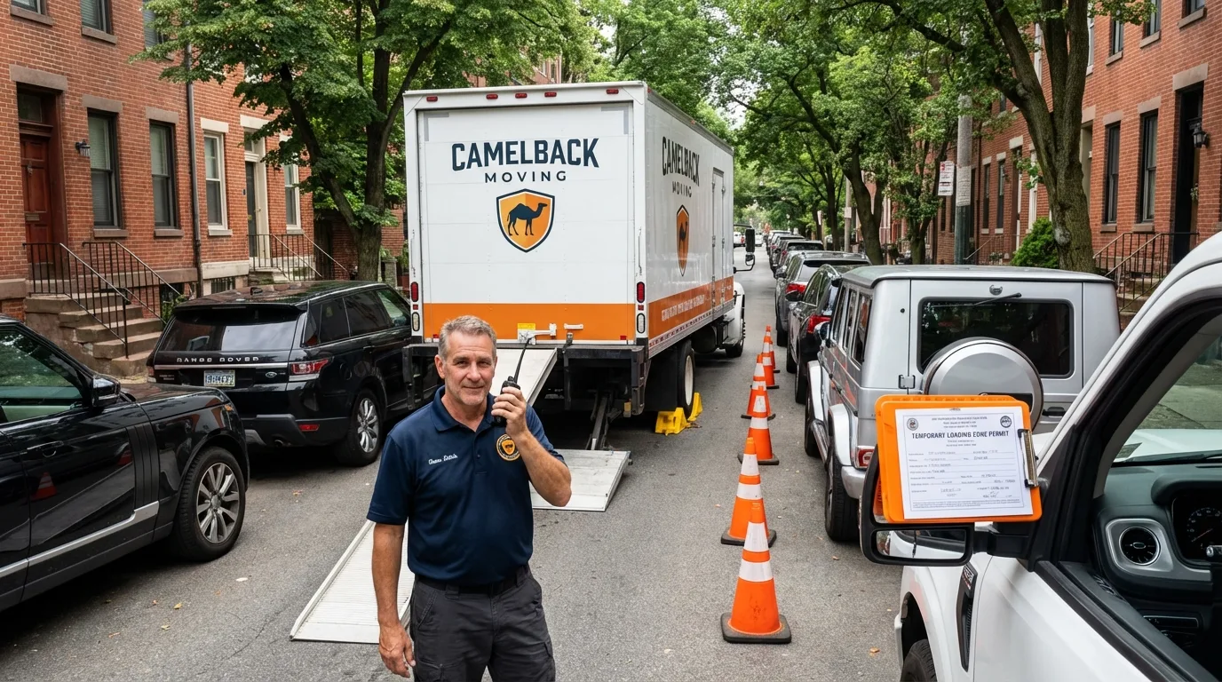 City street loading permit setup in Egg Harbor City, NJ