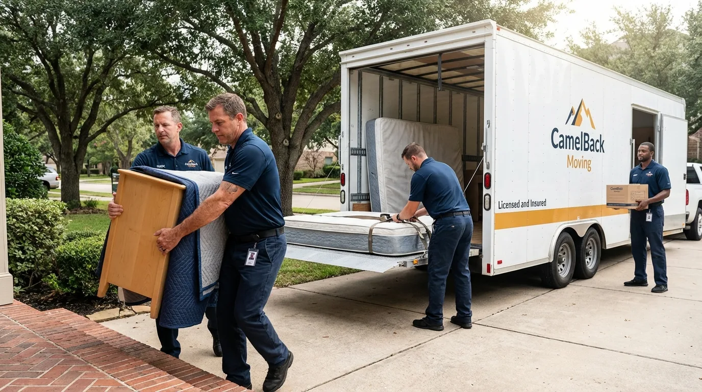 Crew loading residential truck for cross-state move from Egg Harbor City, NJ